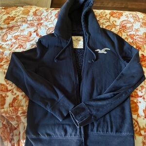 Hollister Dark Blue Fleece-Lined Hoodie